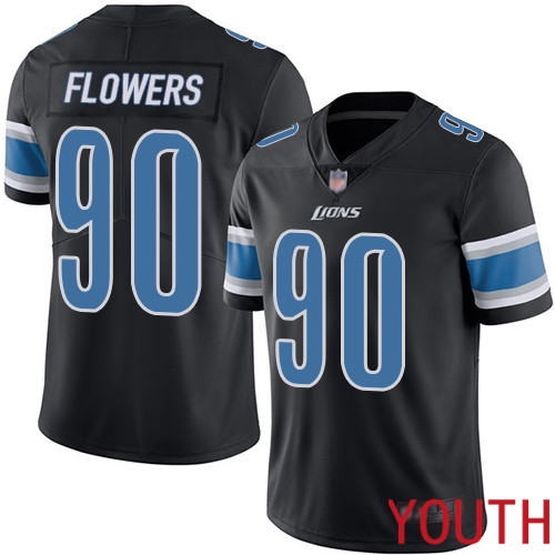 Detroit Lions Limited Black Youth Trey Flowers Jersey NFL Football 90 Rush Vapor Untouchable